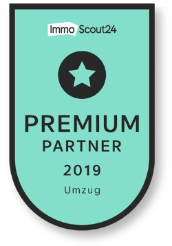 Premium Partner 2019 Auszeichnung von ImmoScout24 für die Umzugsfirma Junker im Bereich Umzug.